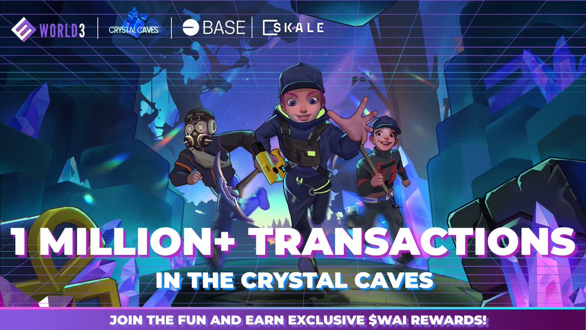 🚀🌌 Crystal Caves has hit a groundbreaking milestone: 1.2 Million+ Transactions!

🌟 As WORLD3's first fully on-chain, AI-driven game, Crystal Caves has become the gateway to exploring decentralized economies and earning Lumens.

🎮 Live across multiple networks, powered by