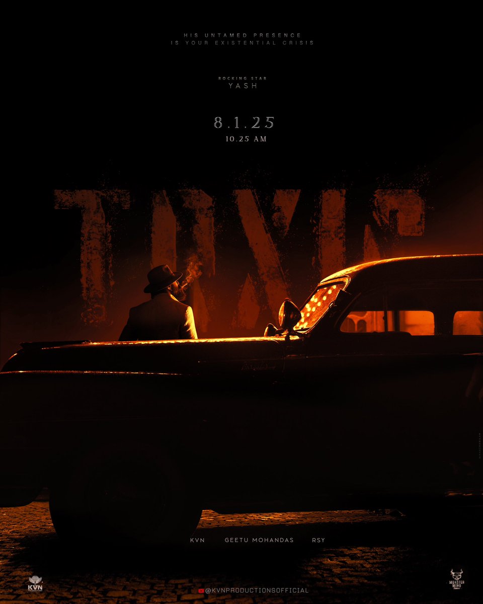 Surprises don't knock .. they are unleashed.

#TOXIC #TOXICTheMovie 
<a href="/TheNameIsYash/">Yash</a> #GeetuMohandas @KVNProductions #MonsterMindCreations <a href="/Toxic_themovie/">TOXIC</a>