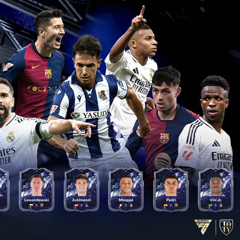 The stars of Spain. 🇪🇸 

Will they be crowned in the <a href="/EASPORTSFC/">EA SPORTS FC</a> TOTY?

Vote now: x.ea.com/82912

#TOTY #FC25