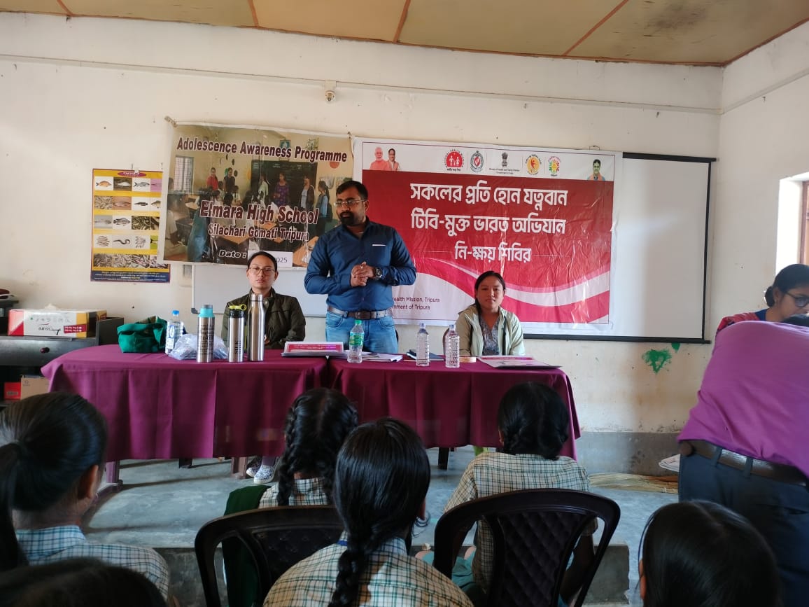 NISHTHA (@nishtha_cphc) on Twitter photo As part of the #100DaysTBCampaign, a #NikshayShivir was organized in Gomati, #Tripura, along with an #awarenesssession for school students. Empowering young minds and communities with knowledge about TB symptoms, prevention, and early detection to build a #TBMuktBharat. As part of the #100DaysTBCampaign, a #NikshayShivir was organized in Gomati, #Tripura, along with an #awarenesssession for school students. Empowering young minds and communities with knowledge about TB symptoms, prevention, and early detection to build a #TBMuktBharat.