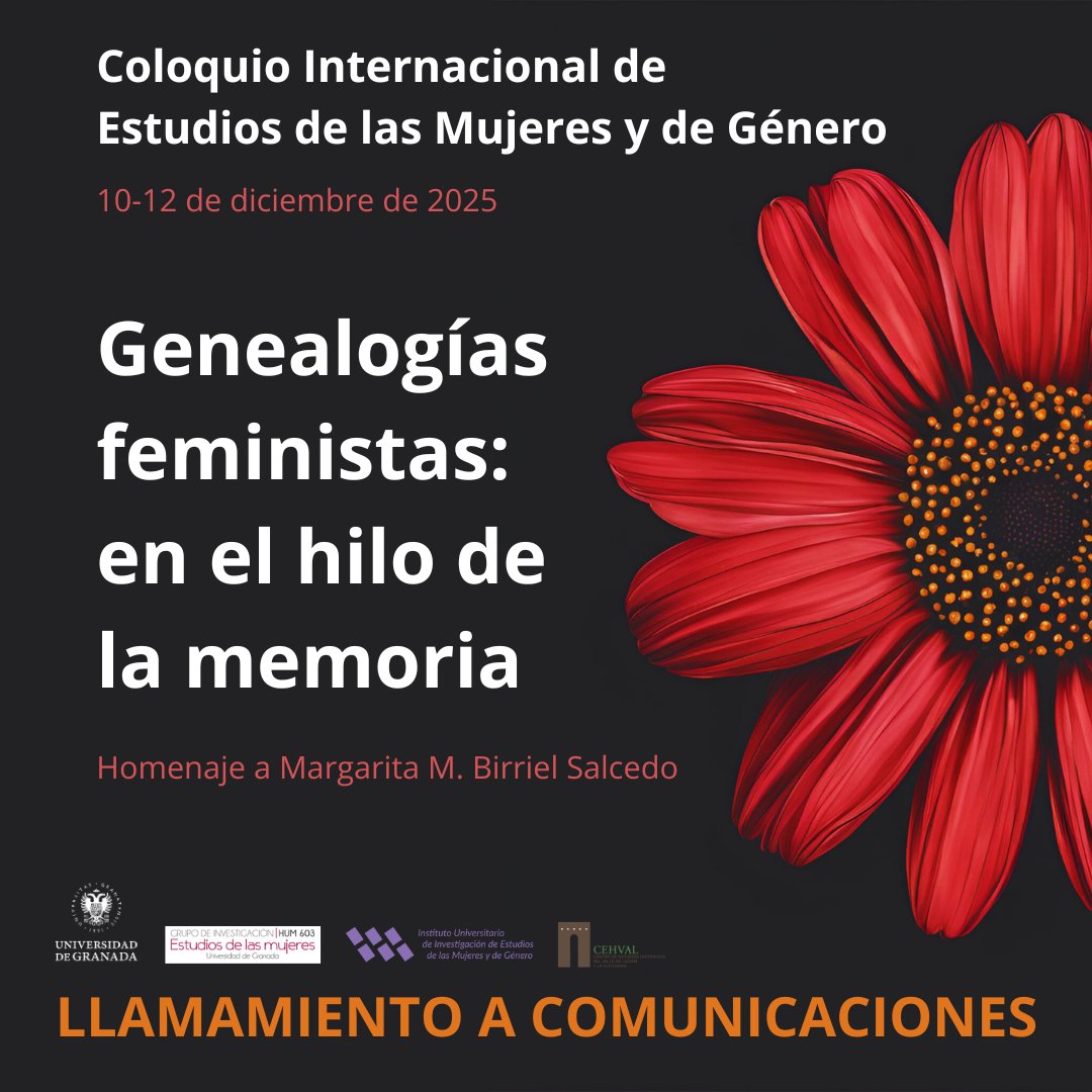 1️⃣ 🎓 Convocatoria
El Coloquio Internacional de Estudios de las Mujeres y de Género invita a presentar ponencias sobre temas como genealogías feministas, intersecciones de género, clase y raza, economía y más.
📅 Fecha límite: 15/02/2025
🔗 Más info: wpd.ugr.es/~esmujer/?page…