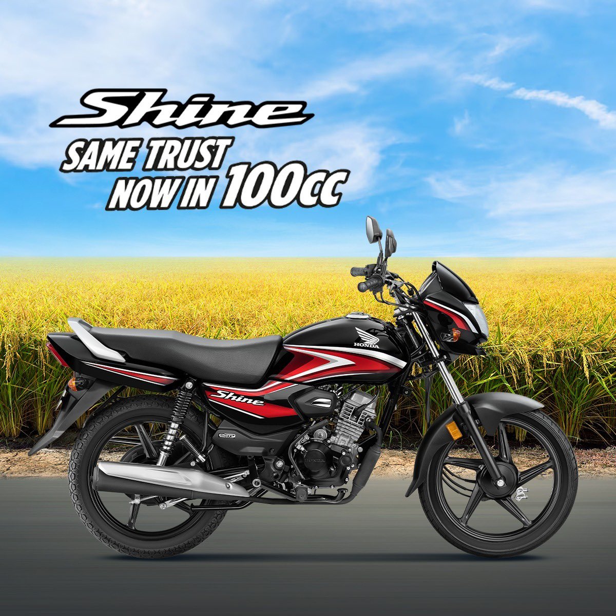 honda2wheelerin's tweet photo. Experience a seamless blend of mileage, comfort, style and utility all in one with the Honda Shine 100.
Enjoy the same trust now in 100cc.
#Honda #ThePowerOfDreams #Shine100 https://t.co/rVKcph23k1