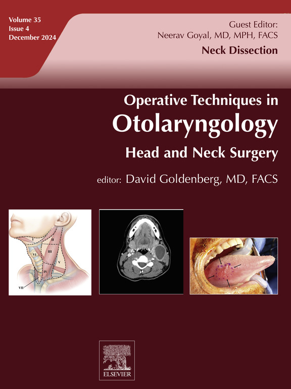 OperativeTechn1's tweet image. The latest issue is out! The topic is: Neck dissection, guest edited by Dr Neerav Goyal  and articles authored by some of the leaders in the field optecoto.com/current  @AAOHNS @ElsevierCS @ElsevierConnect @AHNSinfo @sciencedirect #neckdissection  #Otolaryngology @PSH_OTO