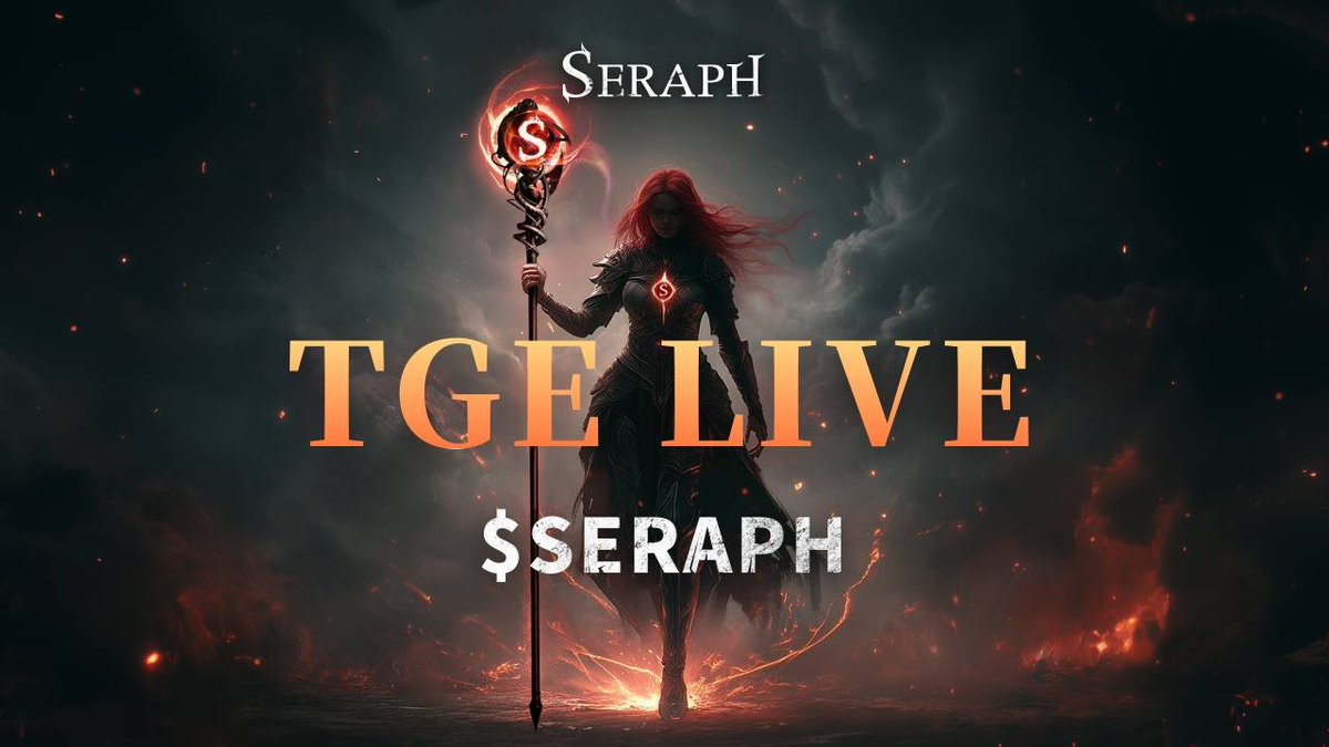 $SERAPH is officially live! ⚔️

This marks a monumental step forward for the Seraph gaming ecosystem.

The Seraph Foundation envisions $SERAPH as the key to merging blockchain, AI, and gaming into an innovative Web3 gaming experience.