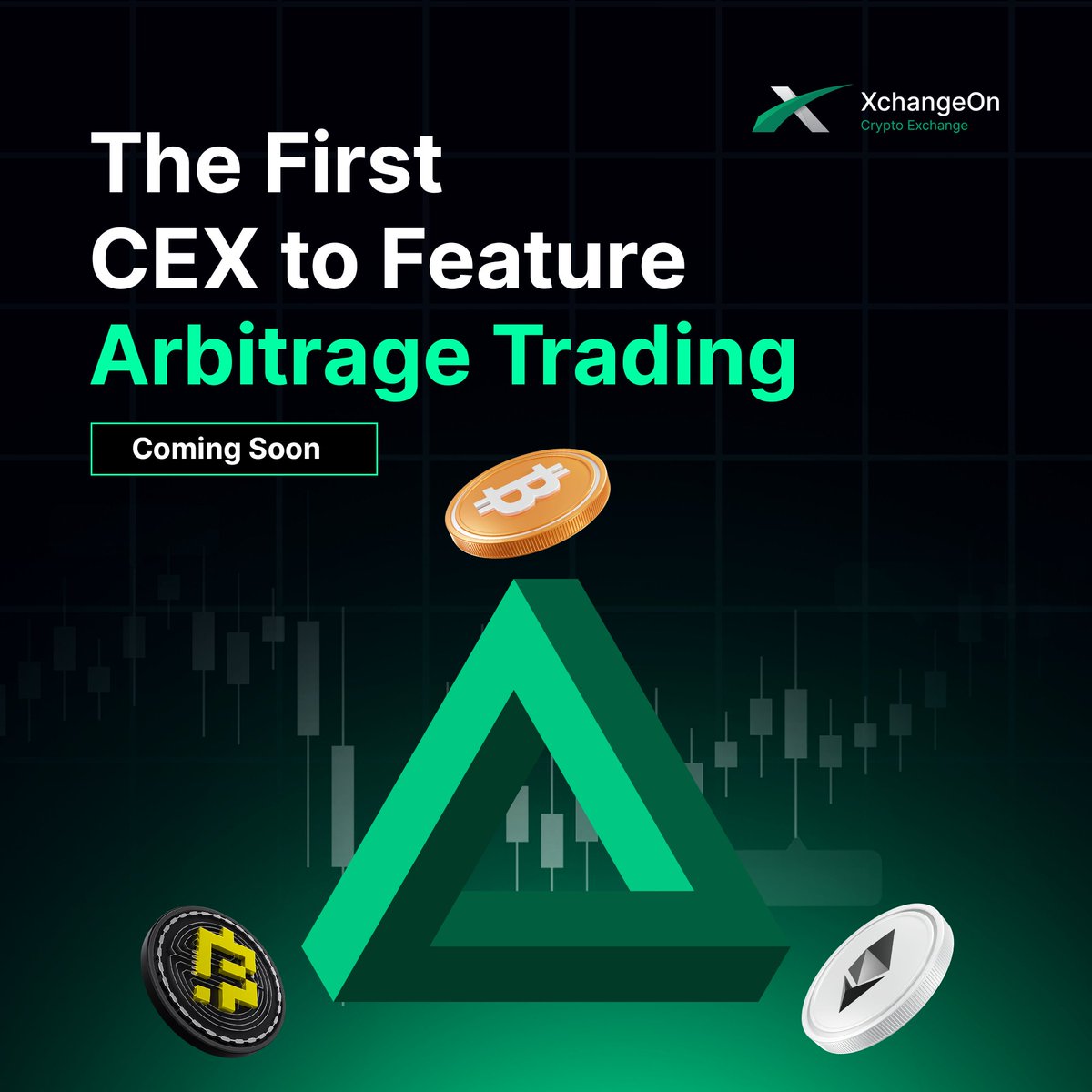 XChangeon's tweet image. 🔥🚀 Get ready to flip the crypto game on its head! 
#XchangeOn is about to launch as the FIRST CEX to feature #ArbitrageTrading—giving you the edge to maximize profits across exchanges. 🌍💸
Maximize your profits, stay ahead of the curve, and trade smarter, not harder. 🌍✨