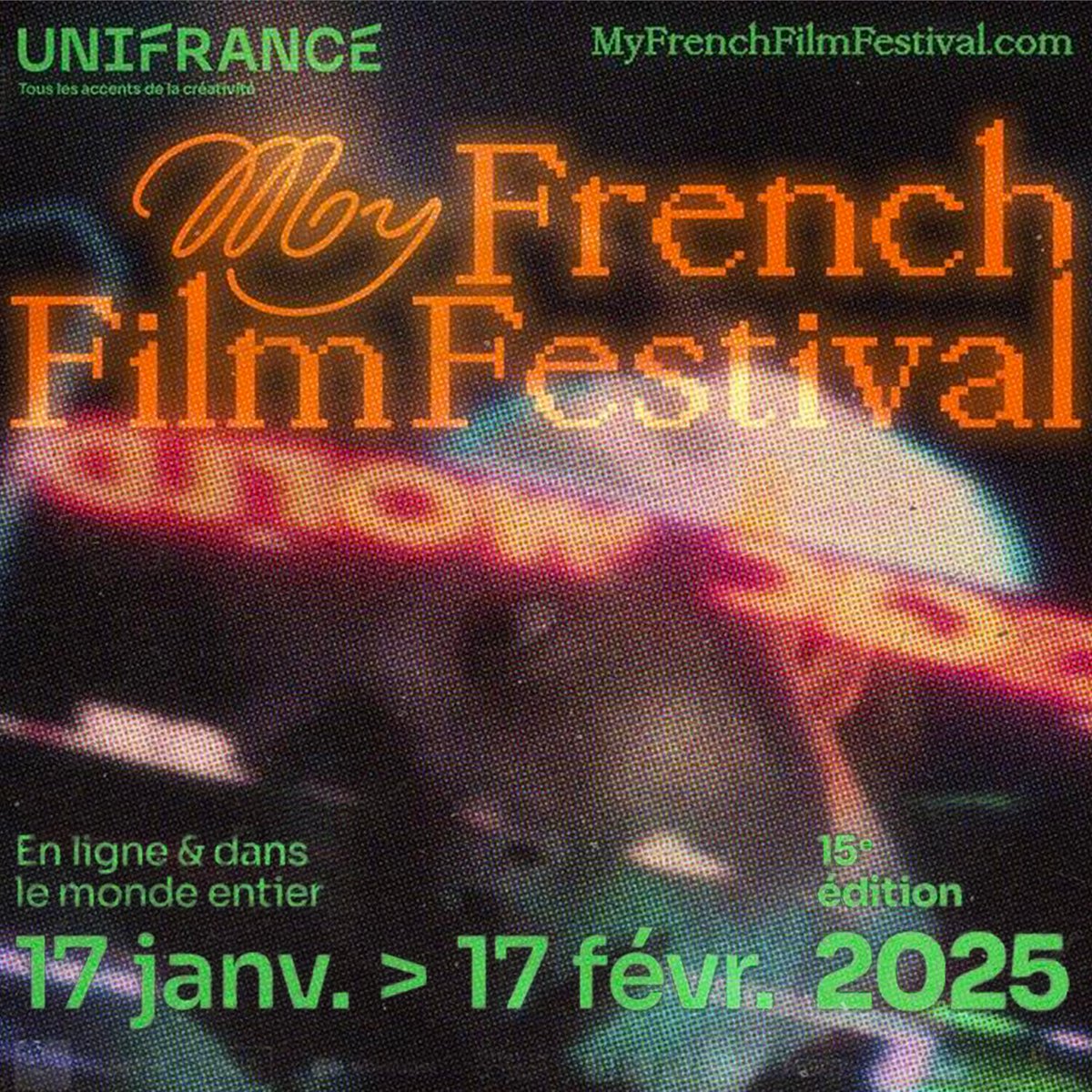 🎬 🇫🇷 #MyFrenchFilmFestival is back for its 15th edition from 17 January to 17 February 2025!

From #dramas to comforting #comedies, there's something for everyone... See you on 17 January for the unveiling of the official selection!