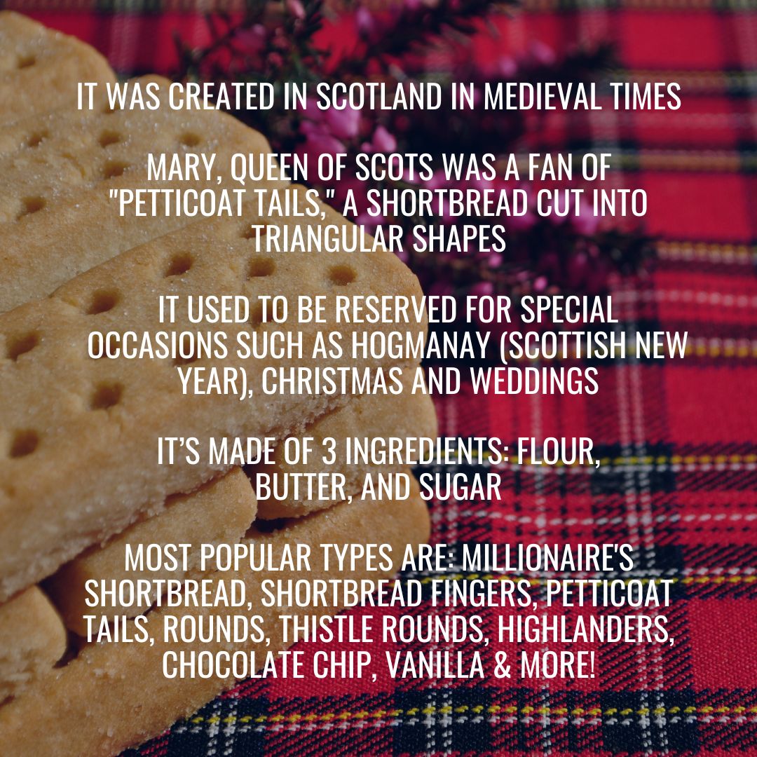 EvanEvansTours's tweet photo. Happy National Shortbread Day! ๐ชโจ๐ Today, weโre celebrating the buttery classic treat thatโs been delighting taste buds for centuries.
๐ก A few facts below...
#shortbreadday #history #britishfood #britishculture #evanevanstours https://t.co/RpUScdFgn8
