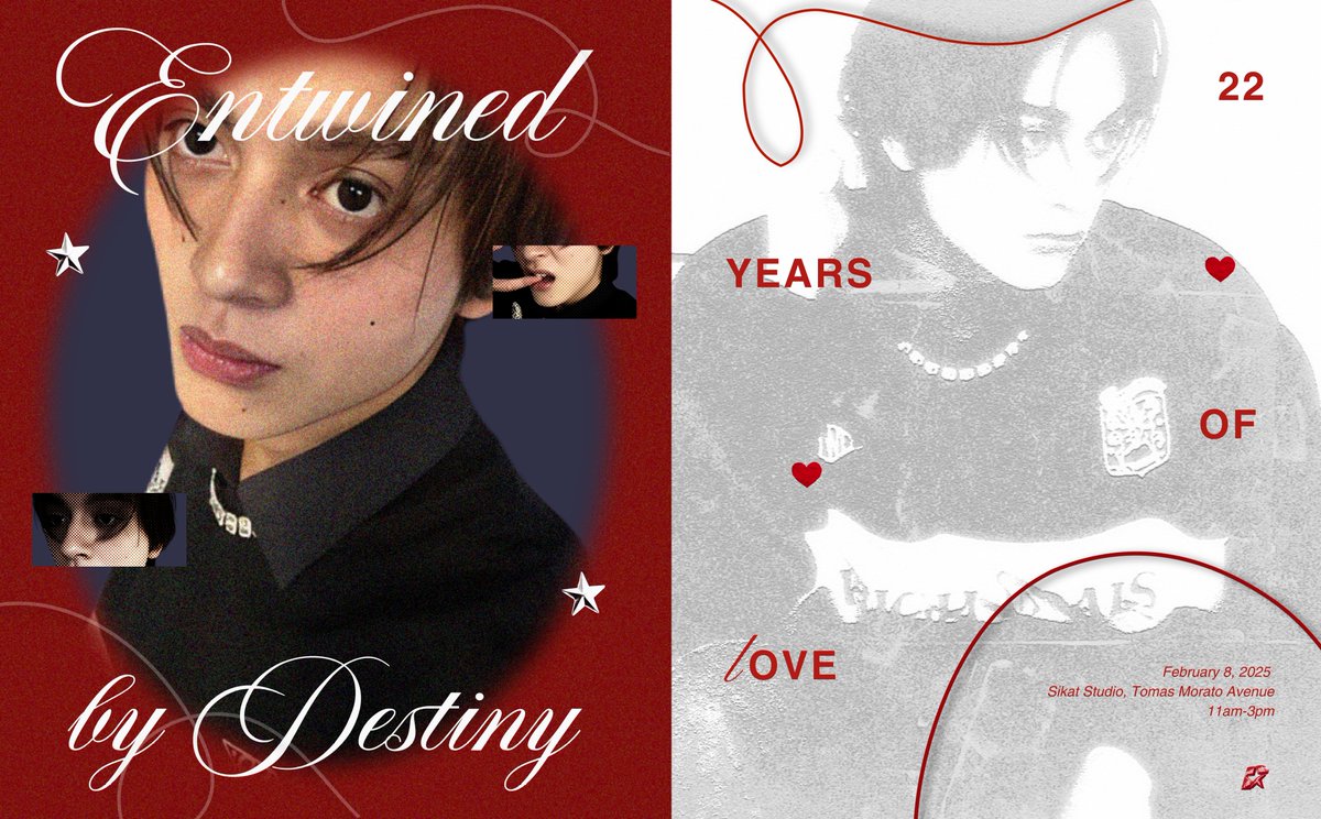 [❣️] Entwined by Destiny: 22 Years of Love

Fate has entwined our paths, bringing us together for a celebration of love and joy. Join us as we celebrate Reyster's birthday, where every moment threads us closer to unforgettable memories❣️♾️

💌Registration OPEN: January 7, 2025
