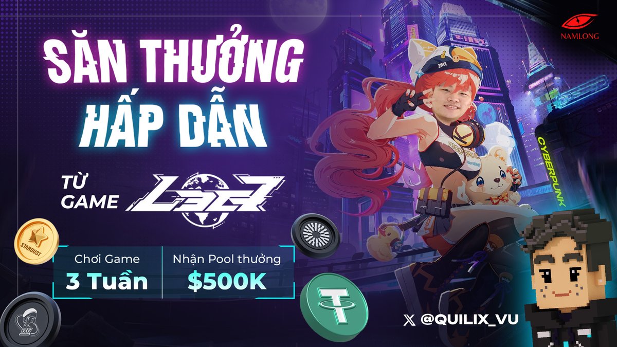 Thật sự không biết đăng game gì,

Cho tới khi biết <a href="/L3E7_Official/">L3E7</a> có pool $500K trong 3 tuần 👀

Mình sẽ GA 5 code chơi game cho 5 bạn may mắn! 😍

Ai hết vị với game thì đọc ngay Thread này 👇🧵