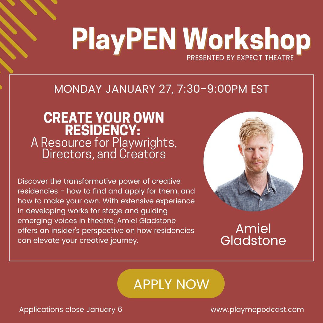 Who knew you could DIY an artistic incubator??
Veteran of new play development Amiel Gladstone is sharing the purpose and practice of an effective artist residency, where to find them, and how to build your own.

Click here for more info: linktr.ee/listentoplayme