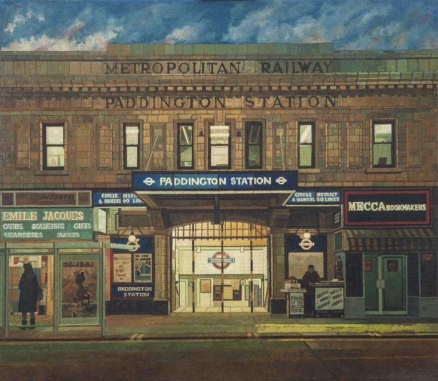 This Friday marks 162 years since the world's first underground railway, the Metropolitan Railway, opened between Paddington and Farringdon.

This week's theme is therefore the London Underground!
___
'Paddington Station at Night' (1992) by Doreen Fletcher
doreenfletcherartist.com