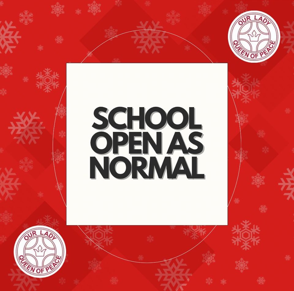 ❄️ SCHOOL IS OPEN ❄️