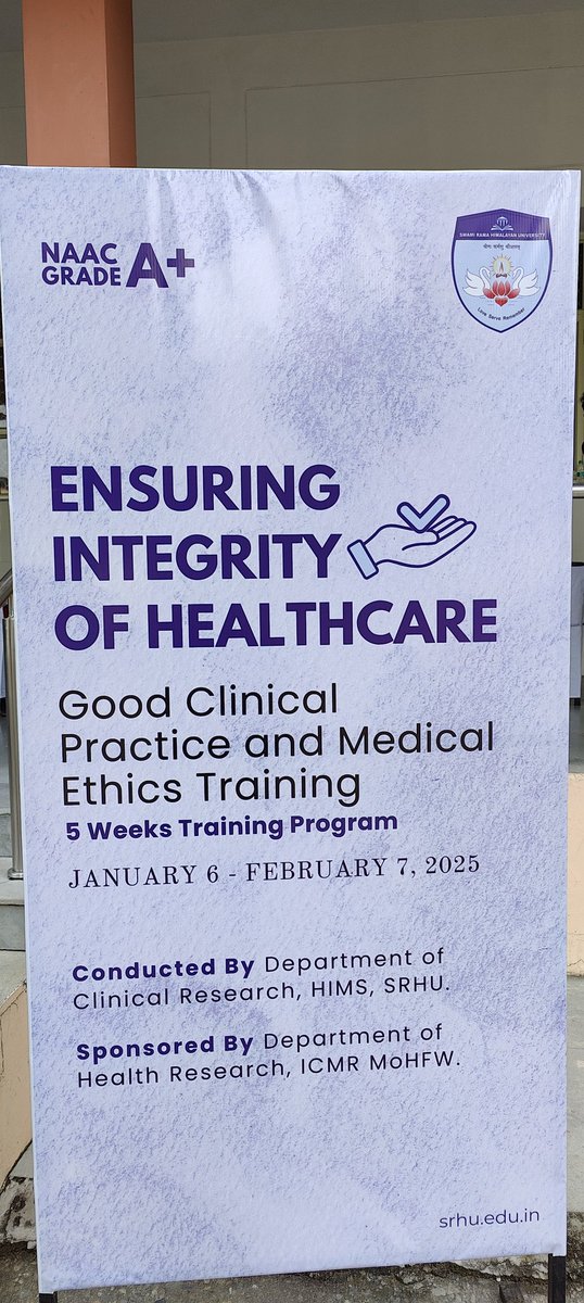 Roli Mathur (ICMR) (@mathur_roli) on Twitter photo Conducting #researchethics WS by <a href="/DeptHealthRes/">Department of Health Research, MoHFW</a> at #HimalayanInstituteofMedicalSciences
srhu.edu.in involving faculty, ethics committee & students from 5 med inst's #Uttarakhand
Thanks <a href="/ashokaiims/">Ashok Deorari MD FAMS</a> Principal #HIMS for inviting #ICMRBioethicsUnit
<a href="/ICMRDELHI/">ICMR</a> Conducting #researchethics WS by <a href="/DeptHealthRes/">Department of Health Research, MoHFW</a> at #HimalayanInstituteofMedicalSciences
srhu.edu.in involving faculty, ethics committee & students from 5 med inst's #Uttarakhand
Thanks <a href="/ashokaiims/">Ashok Deorari MD FAMS</a> Principal #HIMS for inviting #ICMRBioethicsUnit
<a href="/ICMRDELHI/">ICMR</a>