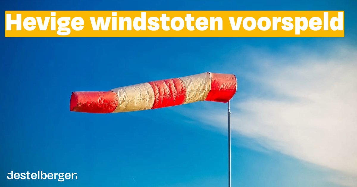 💨 Het KMI voorspelt vandaag hevige windstoten. Tussen 12 en 15 uur trekt er een stevige buienlijn over, waarbij rukwinden met snelheden van 80 tot 100 km per uur mogelijk zijn. Lokaal kan dat zelfs meer worden.

🙏 Wees voorbereid en voorzichtig

ℹ️ destelbergen.be/code-geel-voor…