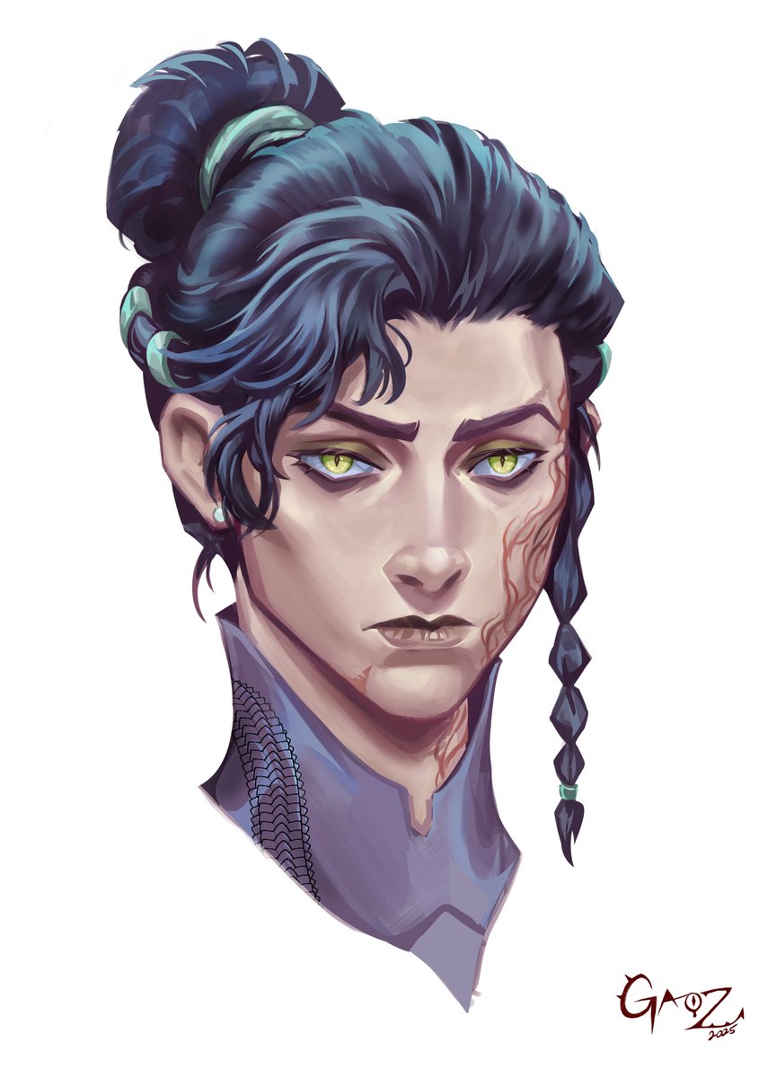 GAOZart's tweet image. first 2025 personal art  witcher OC Cein from School of the Viper  she got new look now