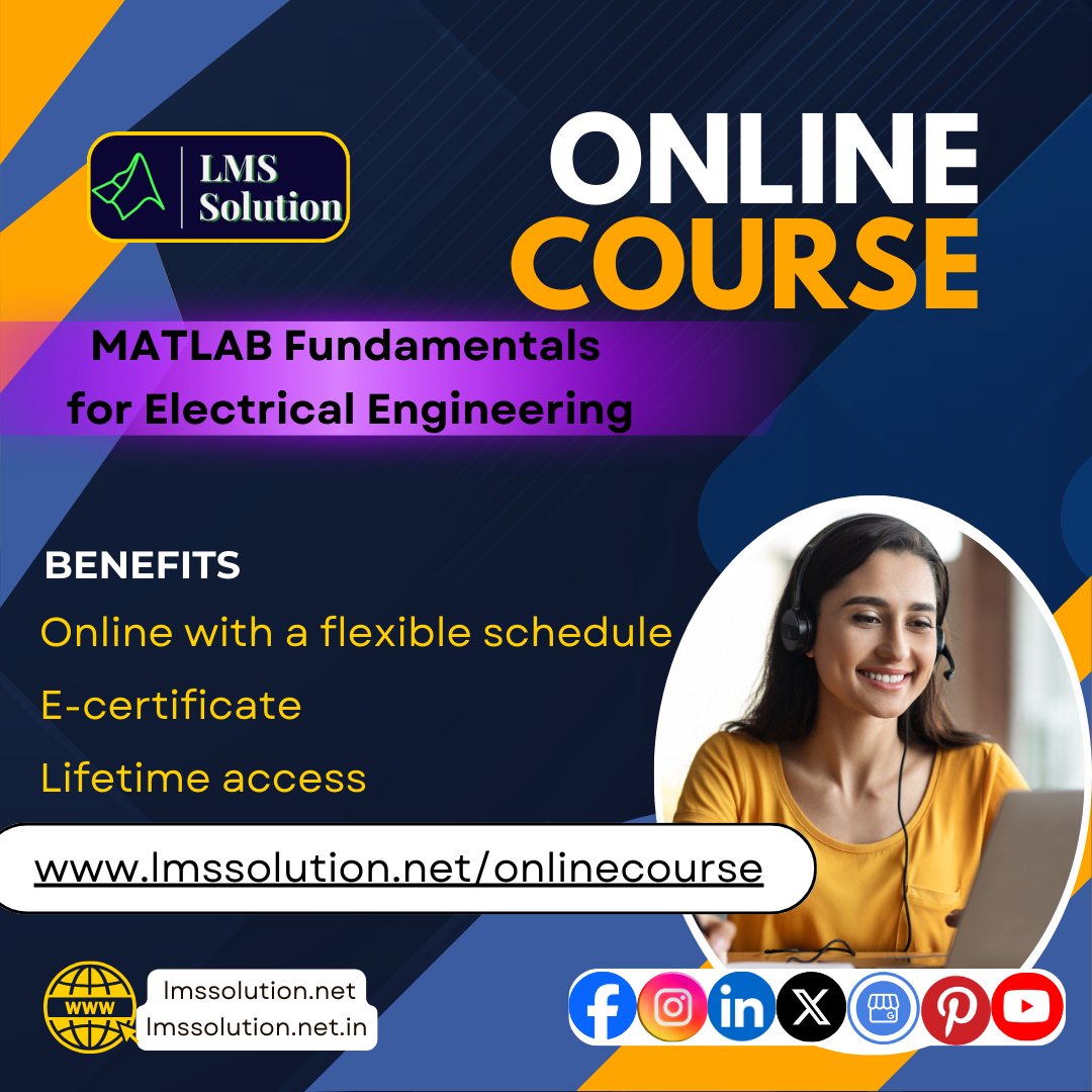 Lms_Solution's tweet image. Master MATLAB: Fundamentals for Electrical Engineers
Registration link: lmssolution.net/onlinecourse
#MATLABTraining #ElectricalEngineering #LearnMATLAB #EngineeringTools #ProgrammingBasics