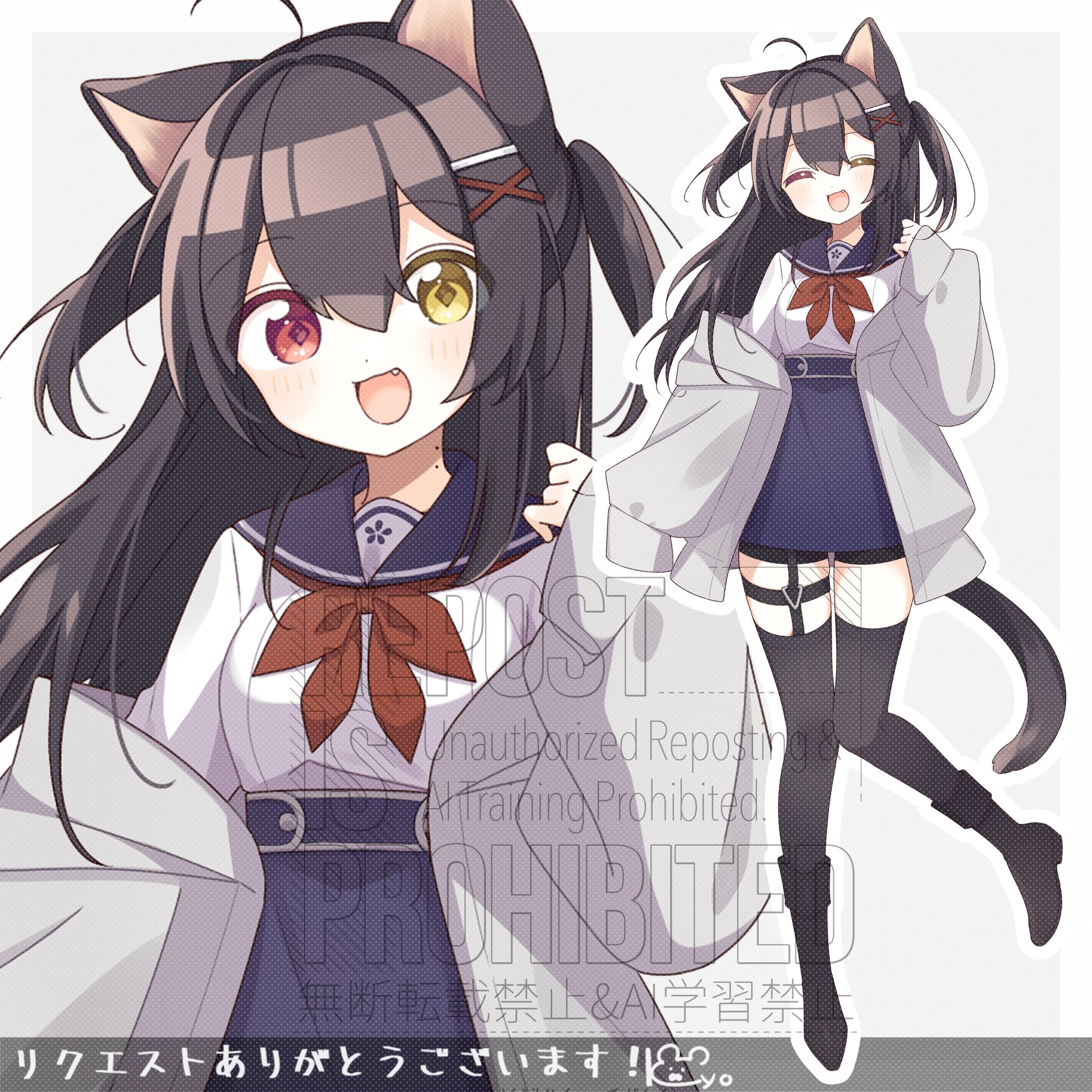 猫耳アニメキャラクターの鉛筆画 GgmGfSwbwAAtagu.jpg:large