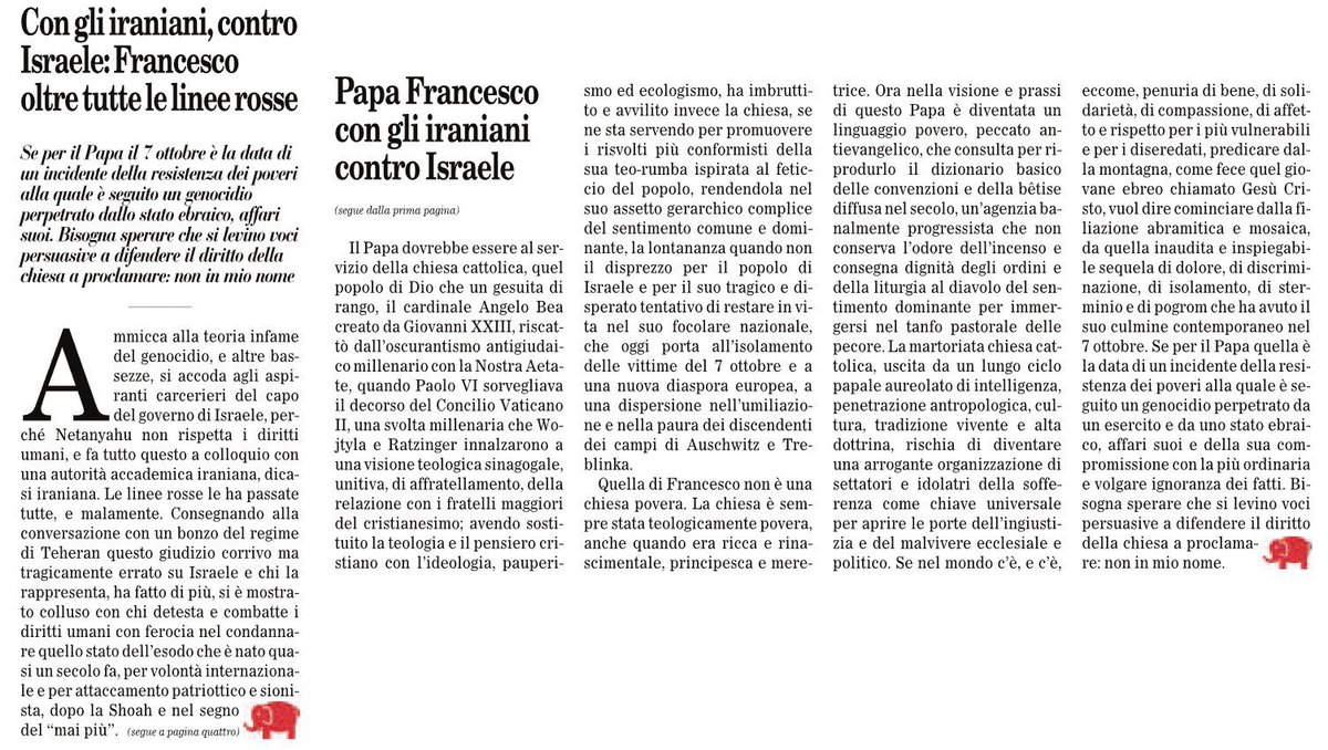 Un gigantesco <a href="/ferrarailgrasso/">giuliano ferrara</a> a proposito di #PopeFrancis. Il brago catto pauperista spiegato benissimo.