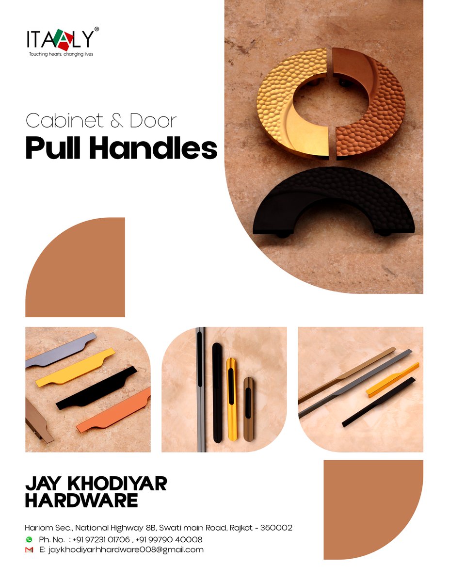 clue_hardware's tweet image. Explore via whatapps: ownertag.in/ReN6l3

Jay khodiyar Hardware
Call +91 97231 01706

#cabinetpulls #doorpulls #hardware #homeimprovement #interiordesign #kitchenhardware #bathroomhardware #furniturehardware #cabinetdesign #doorknobs #handles #interiordecor #diy