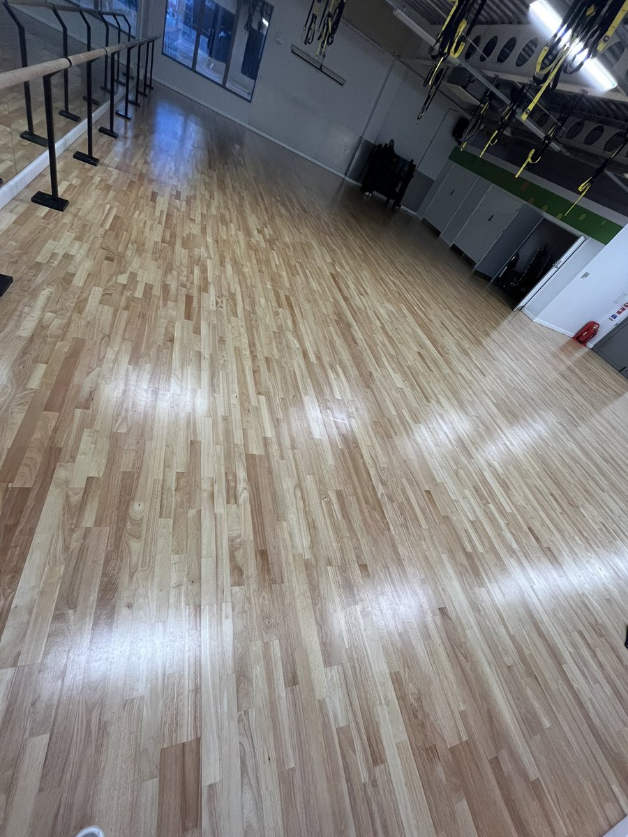 Sanded, sealed and shiny ✨.

All ready for the new year fitness classes 🏋🏼‍♀️🤸
