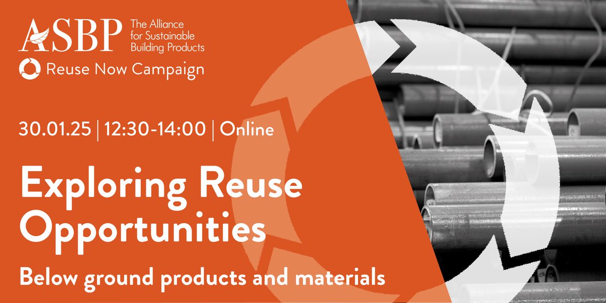 ASBP (@asbp_uk) on Twitter photo Join us on 30 January 2025 for our #ReUseNow webinar exploring reuse opportunities for below-ground #reuse.
We’ll hear from experts including <a href="/JohnLawrieGroup/">John Lawrie Group</a> and Cleveland Steel & Tubes, exploring lessons learned from their case studies and experience.
asbp.org.uk/events/explori… Join us on 30 January 2025 for our #ReUseNow webinar exploring reuse opportunities for below-ground #reuse.
We’ll hear from experts including <a href="/JohnLawrieGroup/">John Lawrie Group</a> and Cleveland Steel & Tubes, exploring lessons learned from their case studies and experience.
asbp.org.uk/events/explori…