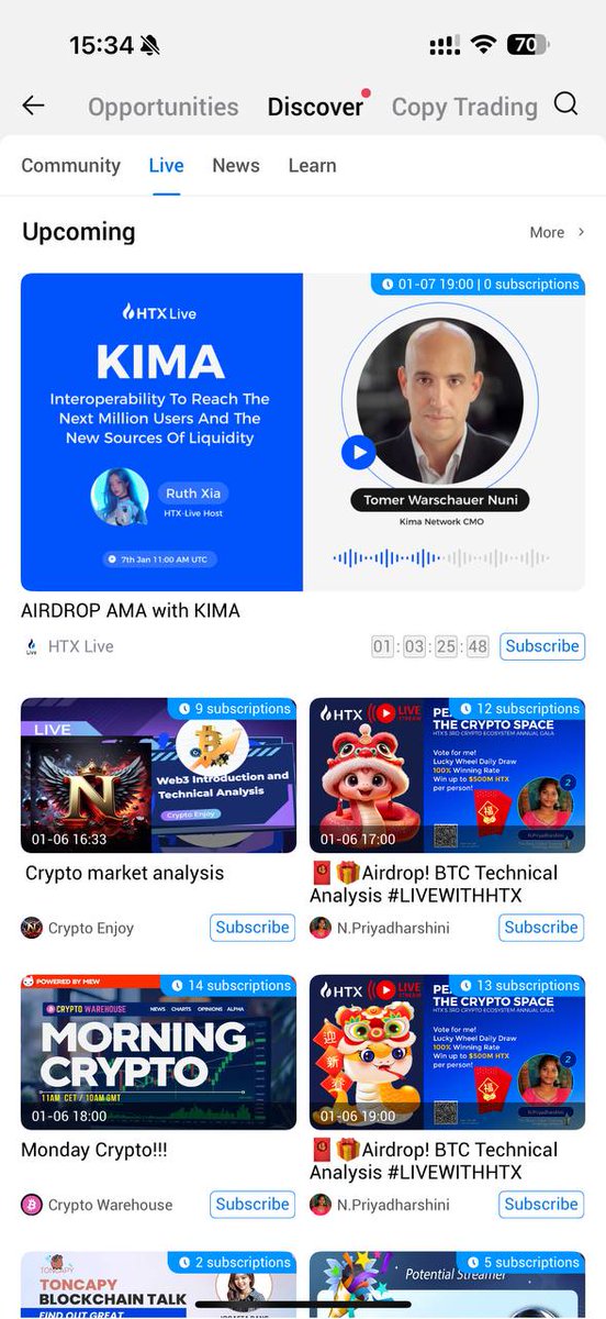 🎤 HTX x Kima Airdrop AMA 🎤

🚨 Mark Your Calendars! We're Going LIVE Tomorrow! 🚨

Join us for a live AMA with our listing partner, <a href="/HTX_Global/">HTX</a>, and grab some USDT rewards! 🤑

✔️ Date: Tomorrow

✔️ Time: 11 AM UTC

➡️ Subscribe to the AMA here: htx.com/en-us/live/det…