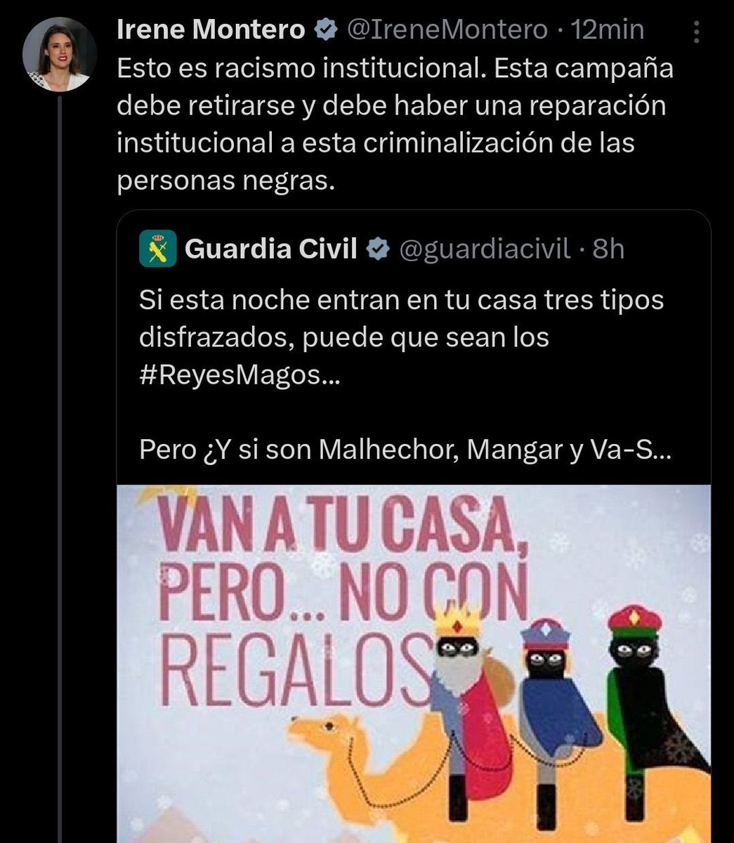 Irene, no son negros. Son cacos. Van con pasamontañas. 

Y así con todo… 🫠