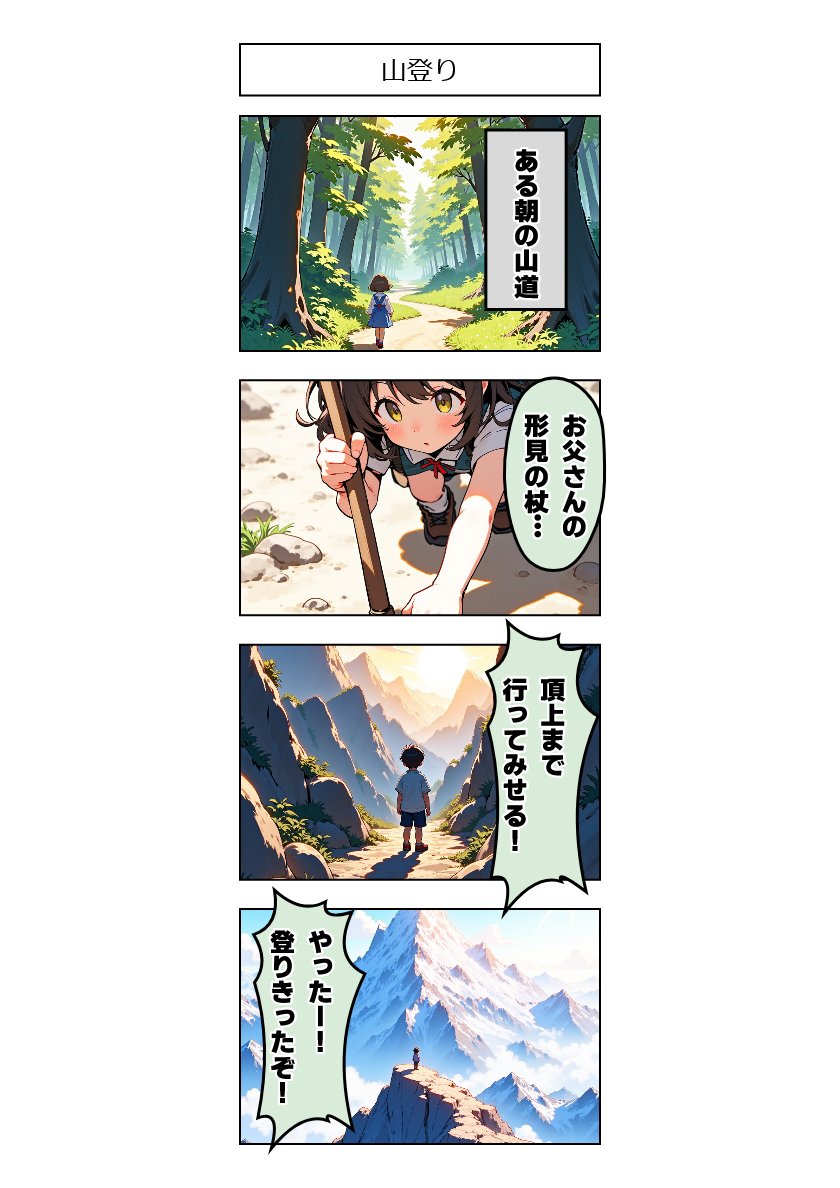 今日の4コマ:山登り 