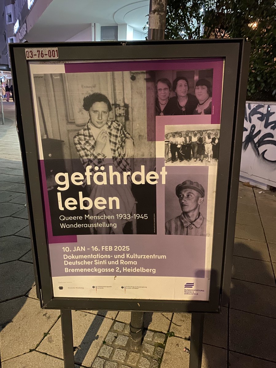 Nicht vergessen: am Donnerstag, den 09.01.2025, wird um 18 Uhr die Ausstellung "Gefährdet Leben" im Dokumentions- und Kulturzentrum Deutscher Sinti und Roma in #Heidelberg eröffnet! heidelberg.de/HD/Presse/2_1_…