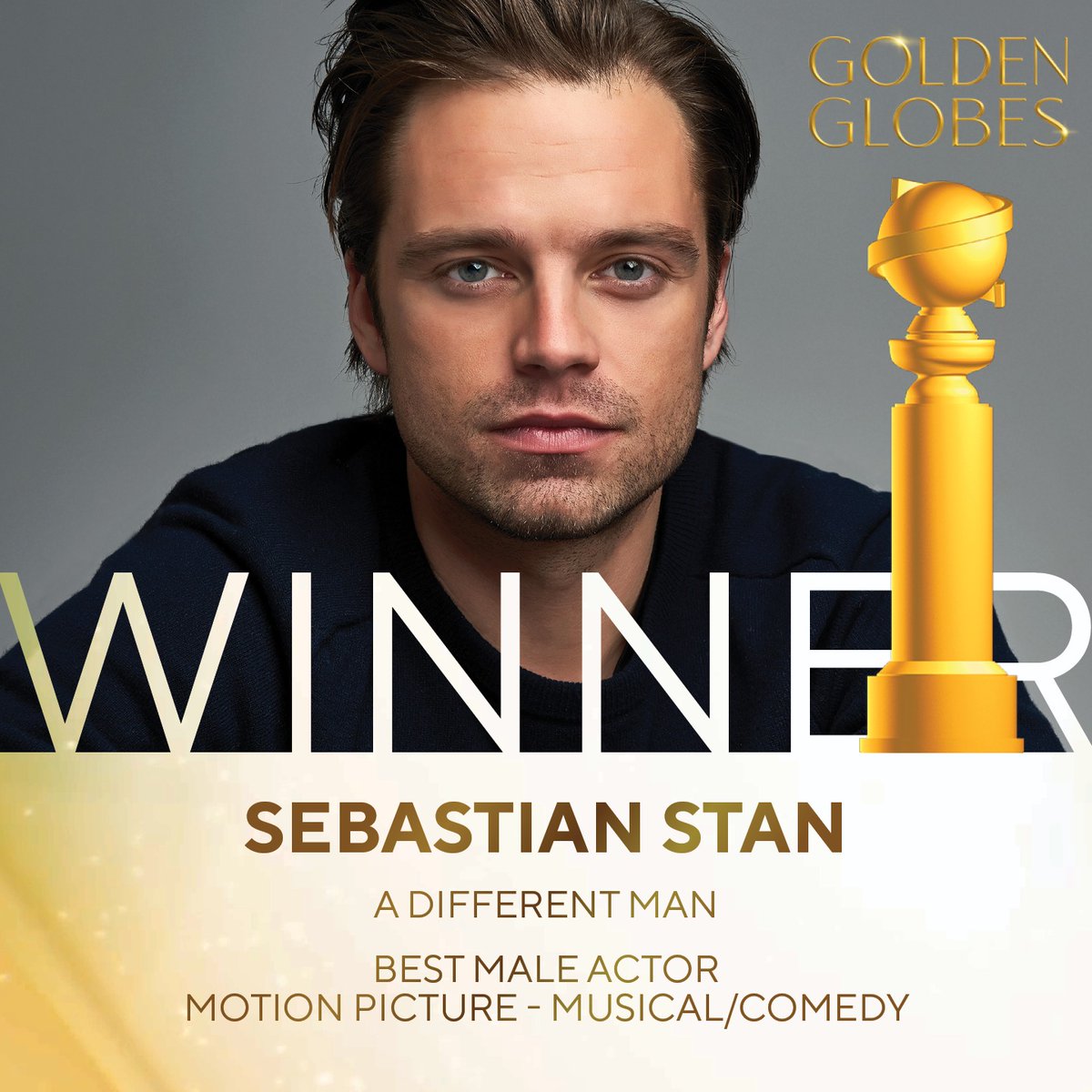 RRInternational's tweet photo. @goldenglobes Actorul american de origine română #SebastianStan a câştigat duminică seară, în cadrul celei de a 82-a ediţii a Globurilor de Aur, #premiul pentru cel mai bun #actor într-un #film de #comedie/#musical. (1/4) https://t.co/AR3JFPU2iE