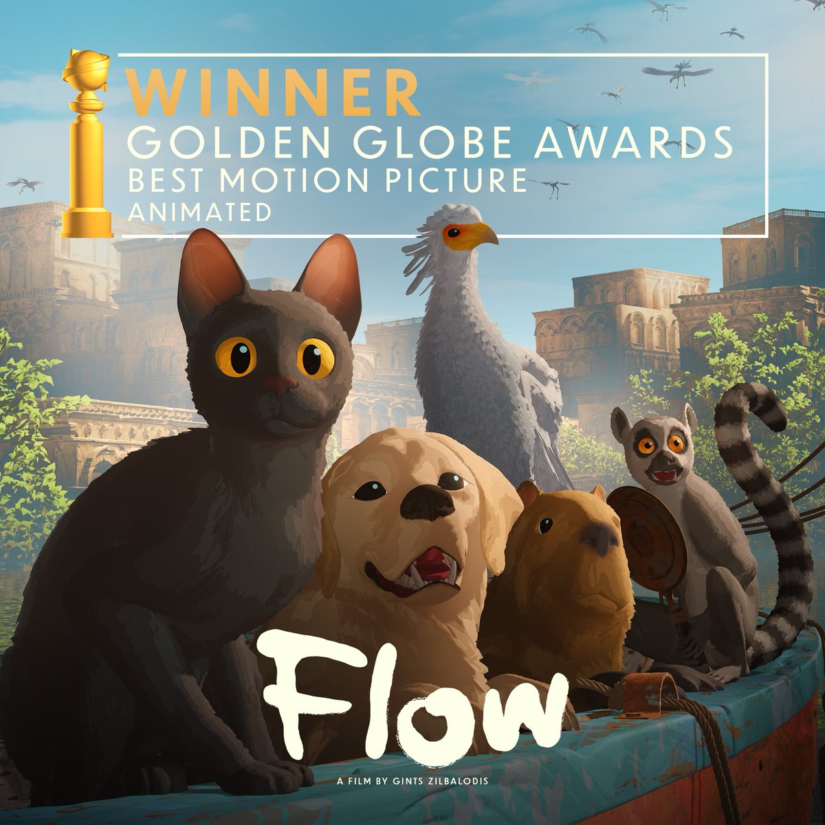 🎉🐾 "Straume" triumfē "Zelta globusos", saņemot balvu kā gada animācija! 👏 Izkonkurēja Disney, Pixar un DreamWorks darbus, bet statueti pasniedza pats Harisons Fords. Vai nav murrrvīgi?

Lepojamies, turpinām radīt un, pats galvenais, uzdrīkstamies darīt citādāk un no sirds! 🇱🇻