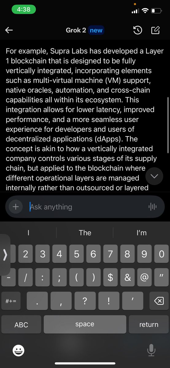 From Grok, “what is a vertically integrated blockchain” 

It cites <a href="/SUPRA_Labs/">Supra</a>