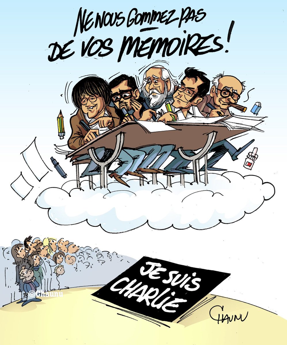 ✏️ mon #dessin publié aujourd’hui dans @ouestfrance #charlie 10 ans…