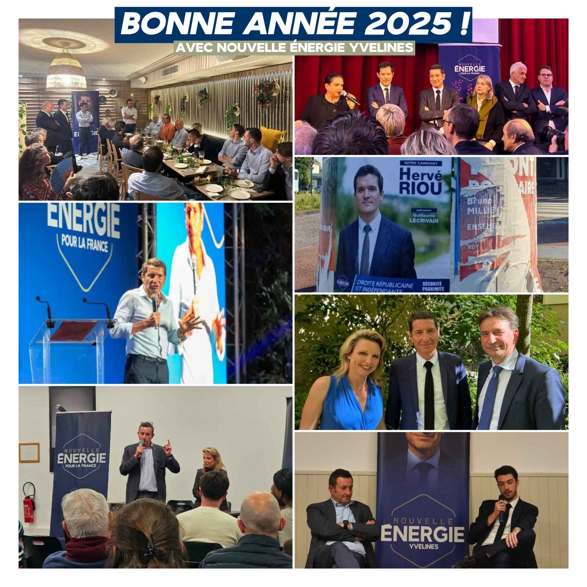 Nouv_Energie78's tweet photo. L'équipe Nouvelle Énergie Yvelines vous souhaite une belle année 2025 🎉!

Retour en images sur cette année riche en évènements 📸.
 
Nous espérons pour 2025 une année encore meilleure, et nous vous donnons rendez-vous pour commencer le 28 janvier à Paris avec David Lisnard 🇲🇫 ! https://t.co/qTCjHawvoa