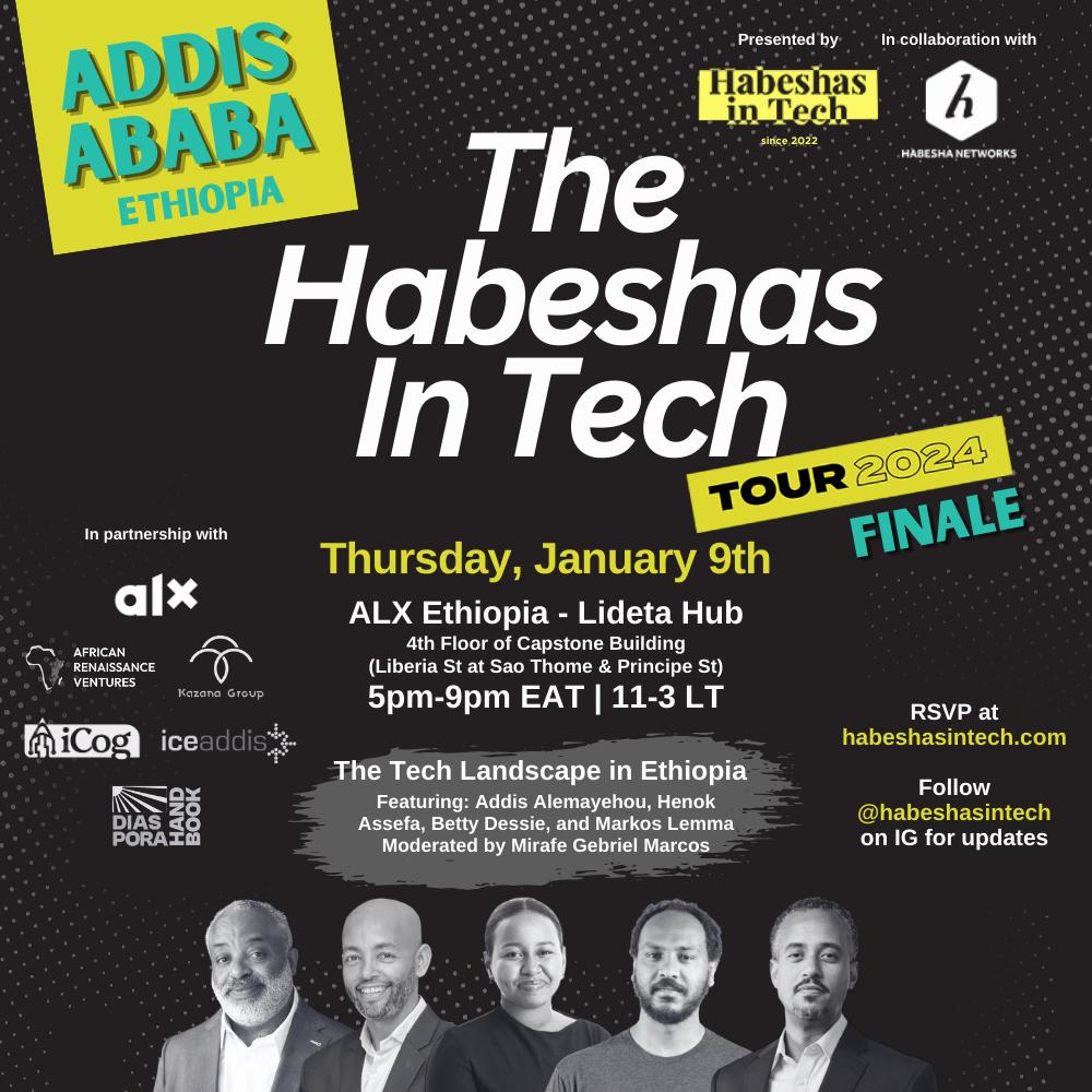The Tech Landscape in Ethiopia

Join us on January 9 for an insightful discussion on Ethiopia’s tech landscape featuring a distinguished panel of experts shaping the ecosystem, from 5:00 PM to 9:00 PM at Capstone ALX Tech Hub, Lideta.

RSVP: lu.ma/hitech-tour-20…