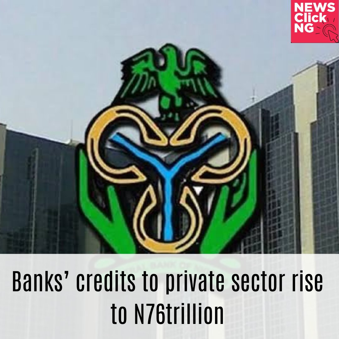 NewsClickng's tweet image. Credit to the Private Sector (CPS) surged by 27.3 per cent year-on-year to N75.96 trillion in November, Central Bank of Nigeria (CBN) economic report, has shown.

#pounded #peterobi #listing #tribalism #akpi #betty #vivian #egede #burna #cubana #amen