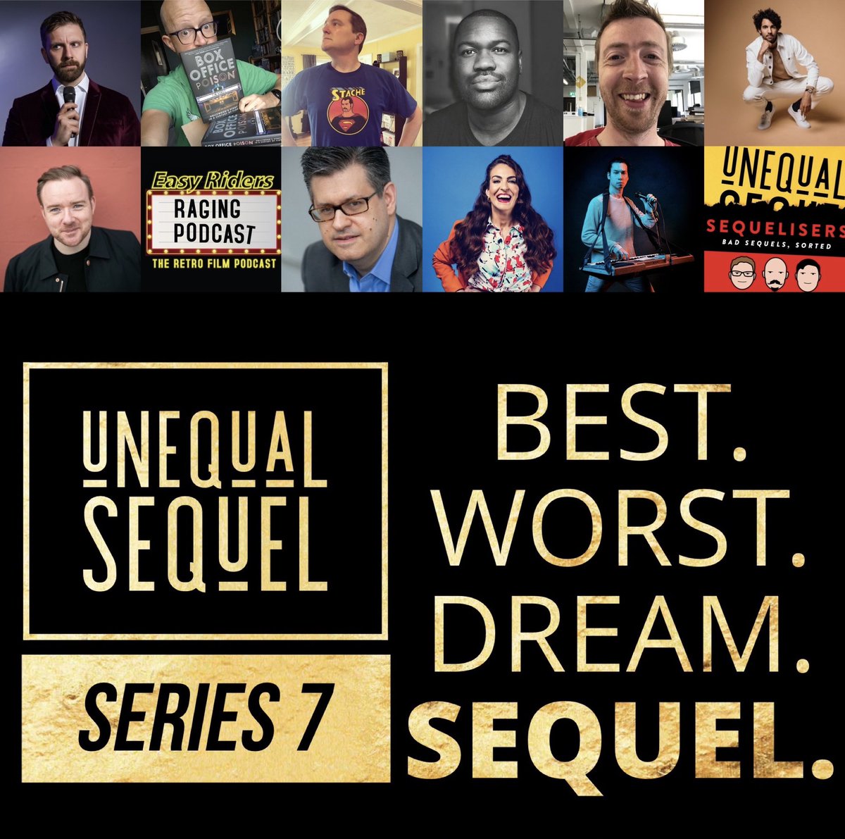 UnequalSequel's tweet image. Season 7 done! Thanks to our great guests

E1 @pierrenovellie
E2 @trim_obey 
E3 @BeGrandAndy 
E4 @ERRPodcast 
E5 @Sean_OConnell 
E6 @tomsalinsky 
E7 @Afrofilmviewer 
E8 Esther Manito
E9 @seano22 
E10 @MrDarcyRoberts 
E11 @HugeDavies 
E12 @Sequelisers 

podfollow.com/unequal-sequel
