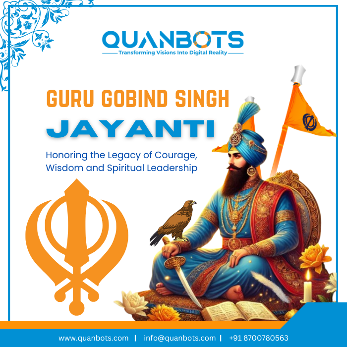 quanbots's tweet photo. Happy Guru Gobind Singh Jayanti!

#GuruGobindSinghJayanti #GuruGobindSingh #GuruGobindSinghJi #SikhGuru #KhalsaPanth #LegacyOfCourage #Leadership #Inspiration #Equality #Wisdom #Automation #Innovation #technology #Faith #Unity #Blessings #Twitter #quanbots https://t.co/6F2TasTHWQ
