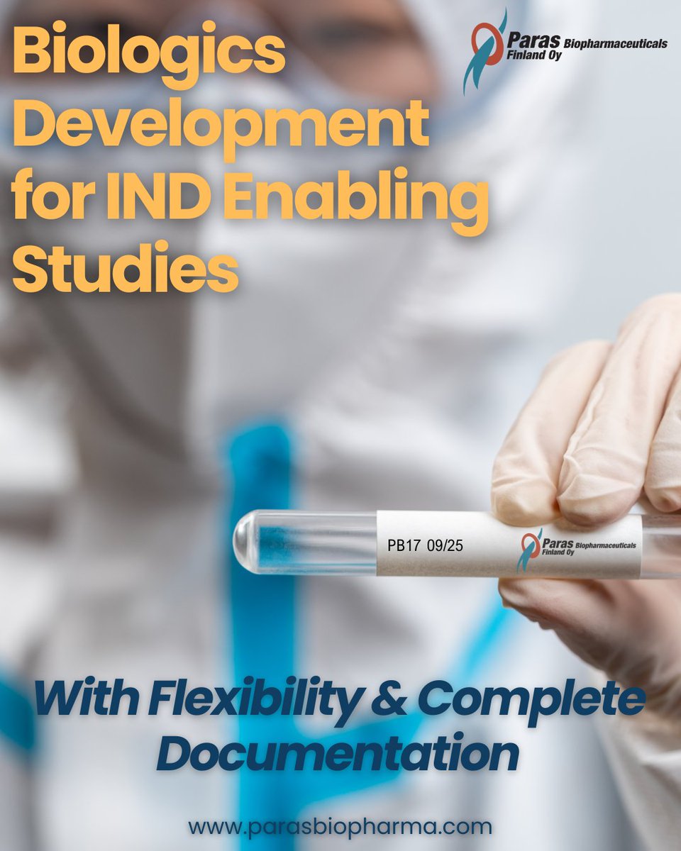 For your complete biologics scale-up &amp; downstream for IND enabling studies, choose @Paras Biopharmaceuticals Finland as your first choice end-to-end partner!

#biologics #ind #downstream #scaleup #development #cdmo #biosimilars #technologies