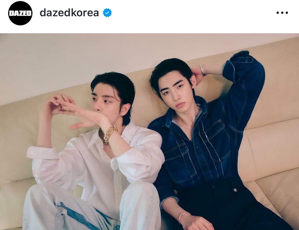 Dazed Korea instagram update with Sunghoon and Jake from Tiffany