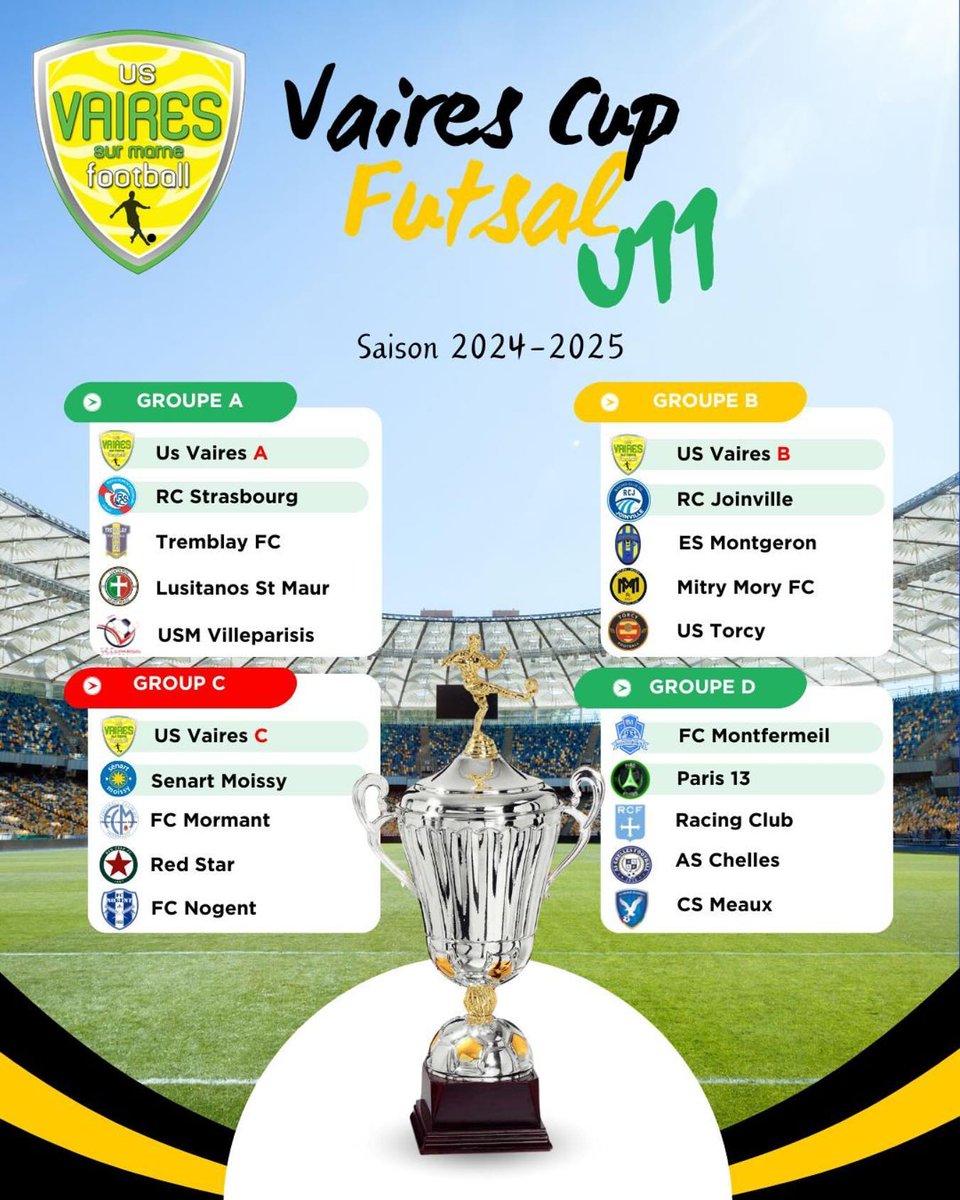 Bluecoxtra's tweet photo. #LATEST: Racing Mutest Academie won the first edition of the U11 Futsal Tournament 🏆, organized by Us Vaires Football 77 Club in Paris.

A massive congratulations to the boys! 

#RCSA #BlueCoXtra https://t.co/QURn9D432m