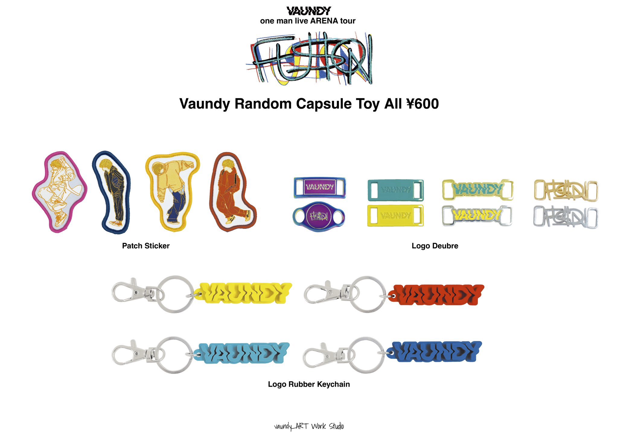 VAUNDY FUSION横浜アリーナチケットカードVAWSピンバッジ