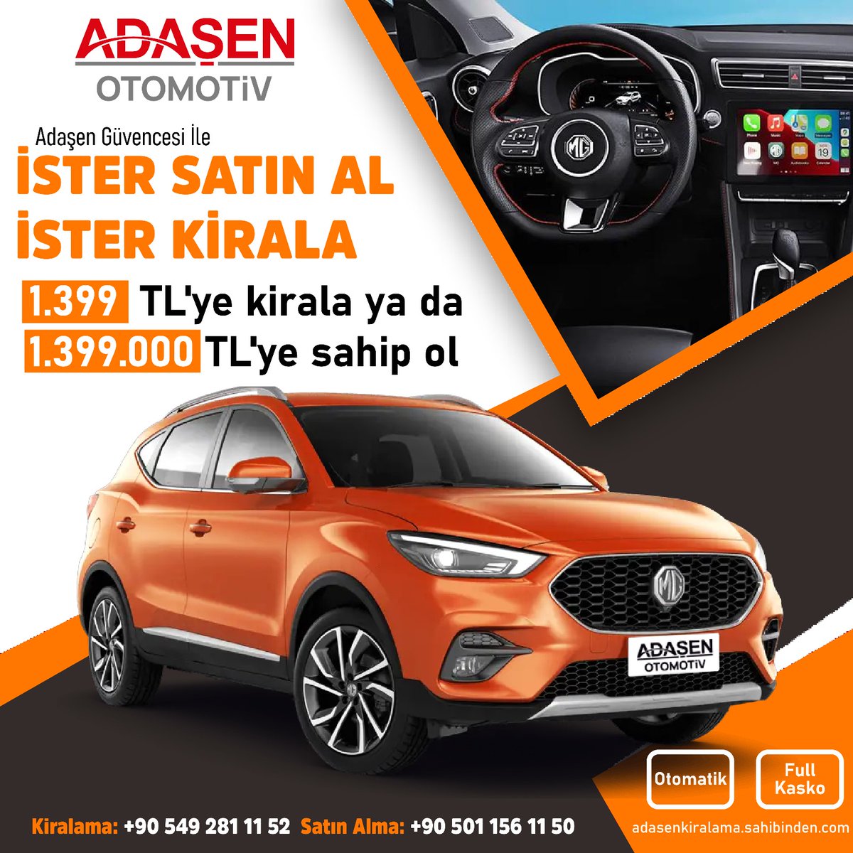 AdasenGrup's tweet photo. 🚗✨ 2025’in İlk Fırsatları Adaşen Otomotiv’de! ✨🚗
Yeni yıla hızla başlamak isteyenler için mükemmel fırsatlar! İster satın al, ister kirala, ihtiyacınıza uygun her türlü otomotiv ürünümüz sizleri bekliyor!
Hemen bizimle iletişime geçin, 2025 yılına en iyi şekilde yol alın! https://t.co/fq7eHI5OAp