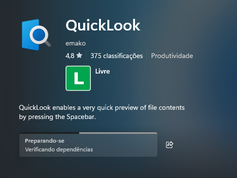 Recomendo baixarem, melhor aplicativo pra quem fica mexendo nos arquivos do windows. Só aperta espaço no arquivo e ele aparece em um piscar de olhos.