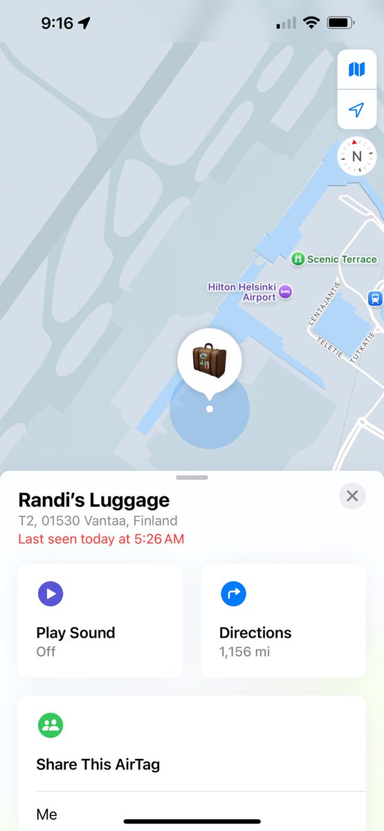 randiliz's tweet photo. Day 3 of watching of my luggage from @Finnair @FinnairSuomi just sit at Helsinki airport. https://t.co/PURbKFNX92