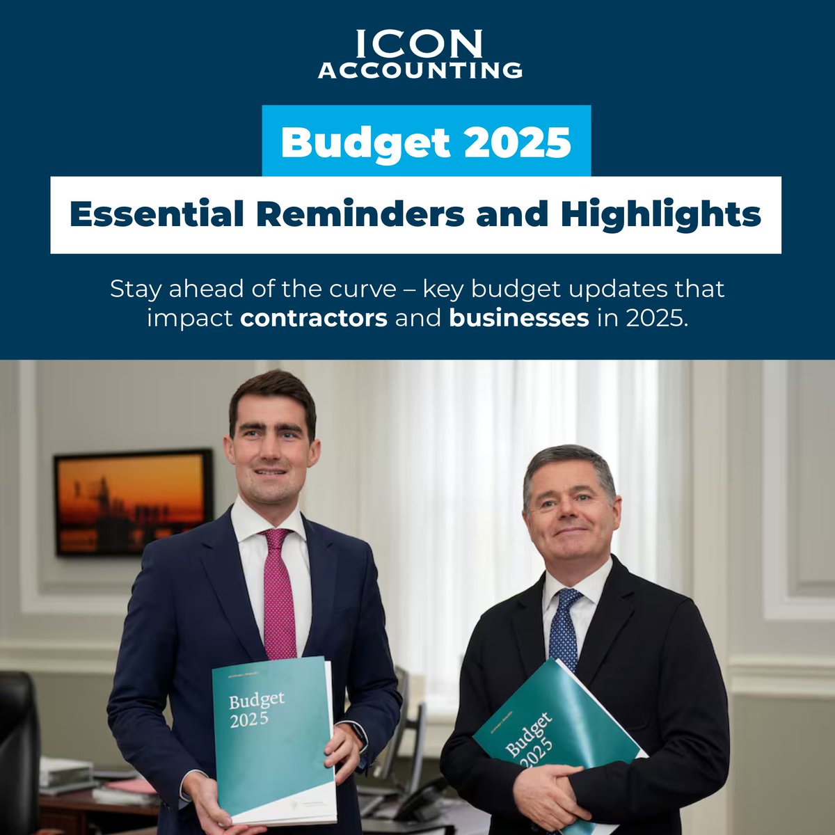 🚨Budget 2025 - What Tax Changes Are Now in Effect

From tax credits to social welfare updates, we’ve broken down the key highlights impacting contractors and businesses this New Year:
linkedin.com/feed/update/ur…

#Budget2025 #ContractorLife #TaxRelief #AccountingMadeSimple