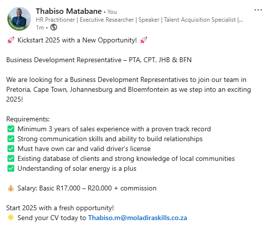 Thabiso Matabane "The Change Agent" tweet media