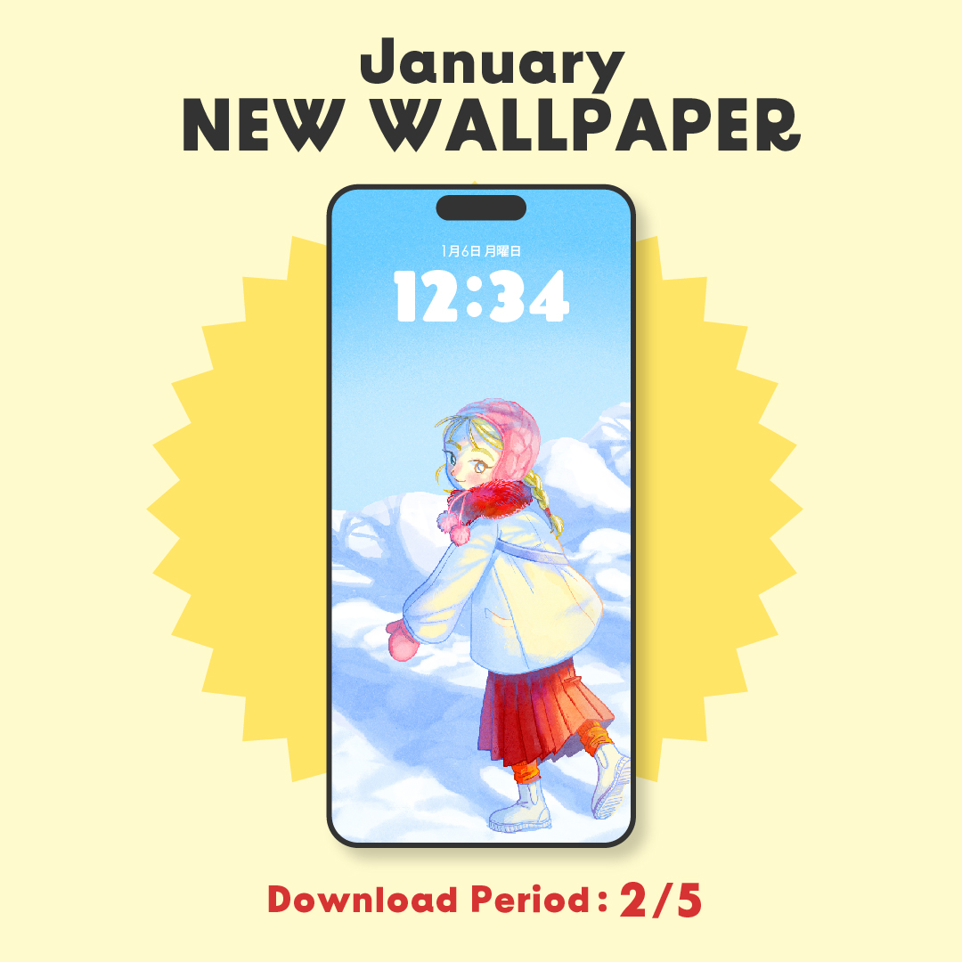 今月からメンバーシップ限定の壁紙配布が毎月更新になります📱✨ また