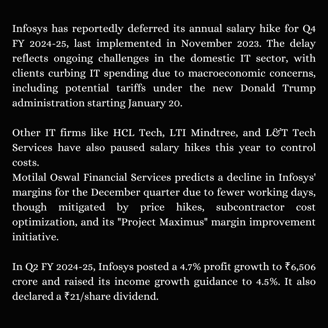 seetimes_in's tweet image. Infosys may delay annual salary hike over global uncertainties

#Infosys #infosysemployees
