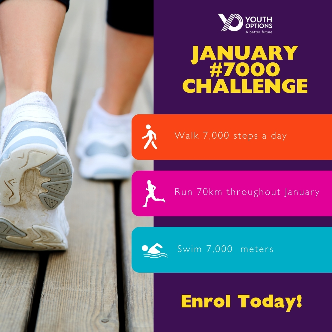 The #YouthOptions7000 Challenge starts TODAY!

From now until 3rd Feb, we’re walking, running, and swimming to honour the young people we’ve supported. There’s still time to join us—choose your challenge, set your goal, and make a difference!

Sign up now: youthoptions.org.uk/youth-options-…
